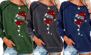 Christmas Wine Glass Jumper