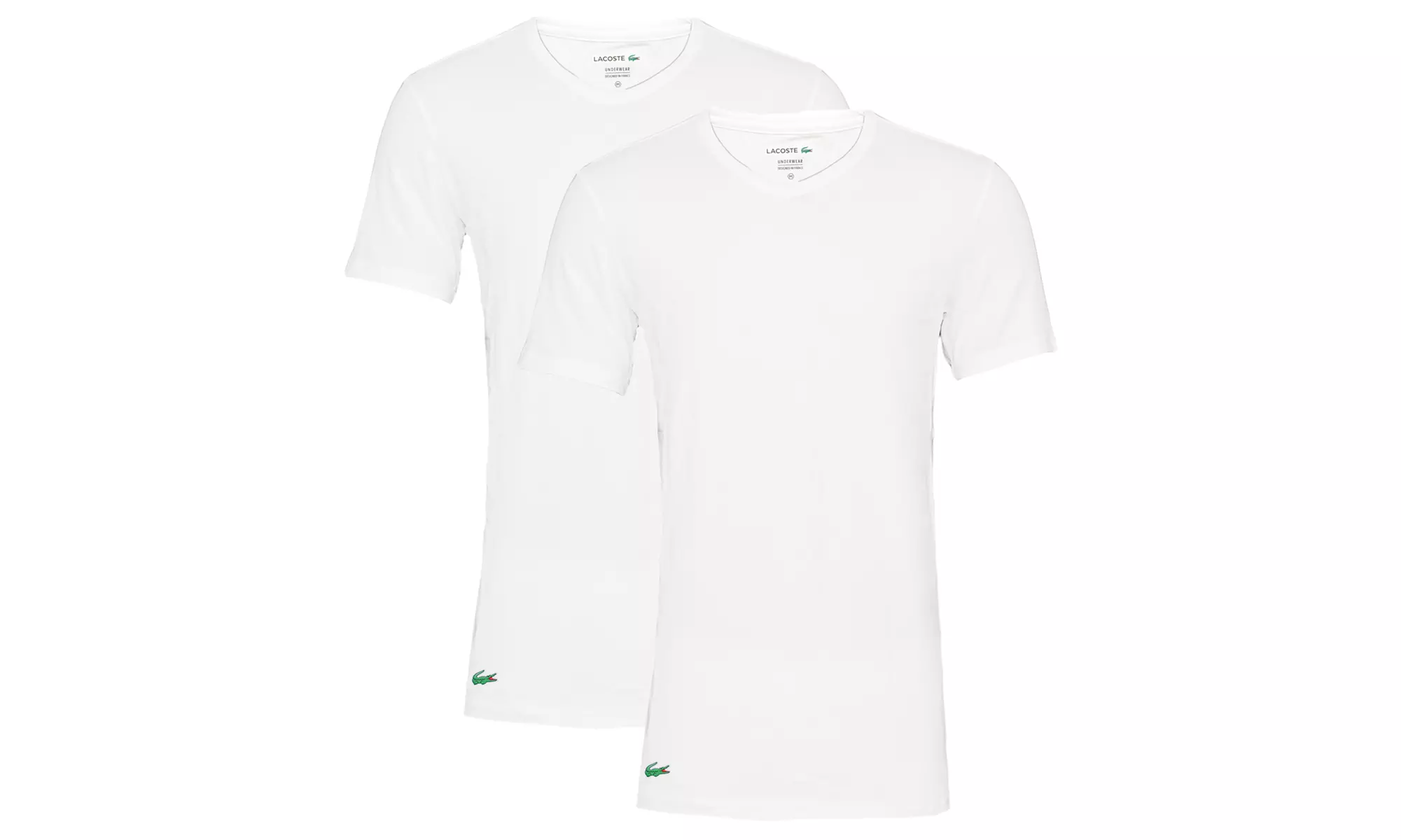 2 T-Shirt Lacoste con scollo a V disponibili in 3 colori e 2 taglie - Image 4