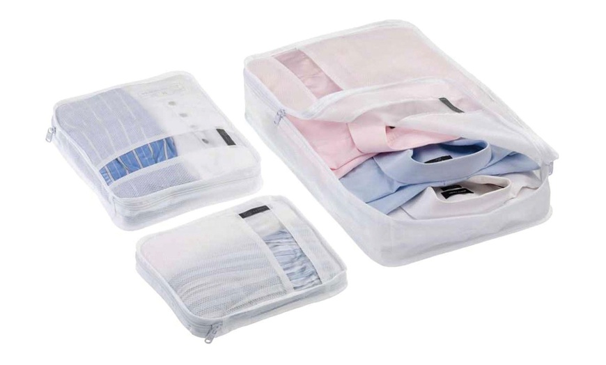 Image 3: Three-Piece Suitcase Organisers 