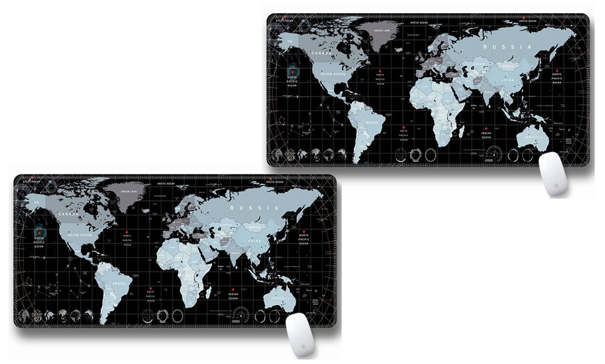 Image 7: One or Two World Map Full Desk coverage Mouse Pads