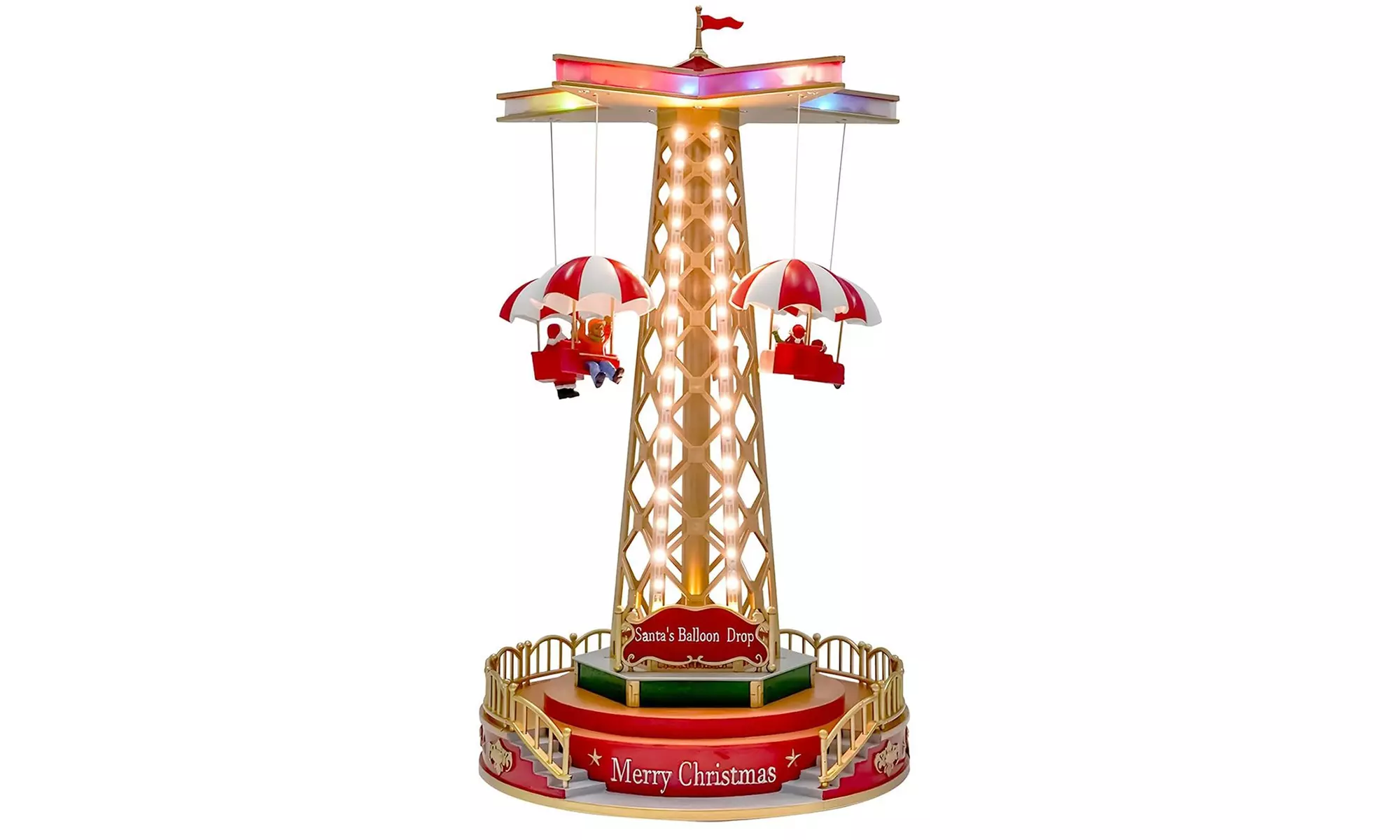 Weihnachtliche Szene mit Musik und Beleuchtung