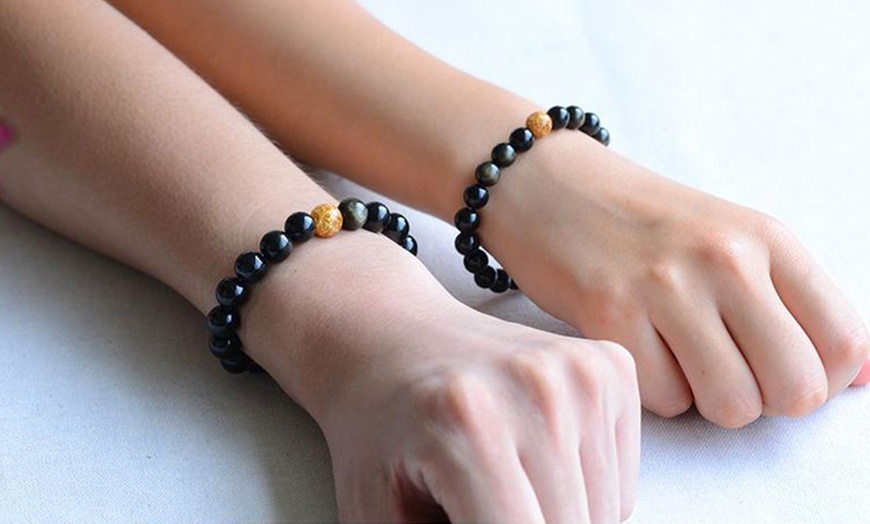 Image 2: Bracelet Onyx noir