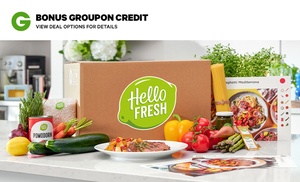 HelloFresh Meal Plans + BONUS Groupon Credit