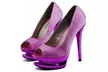 Peep-toe Double Platform Crystal High Heel Shoes in Choice of Colour and Size With Free Delivery - Image 2