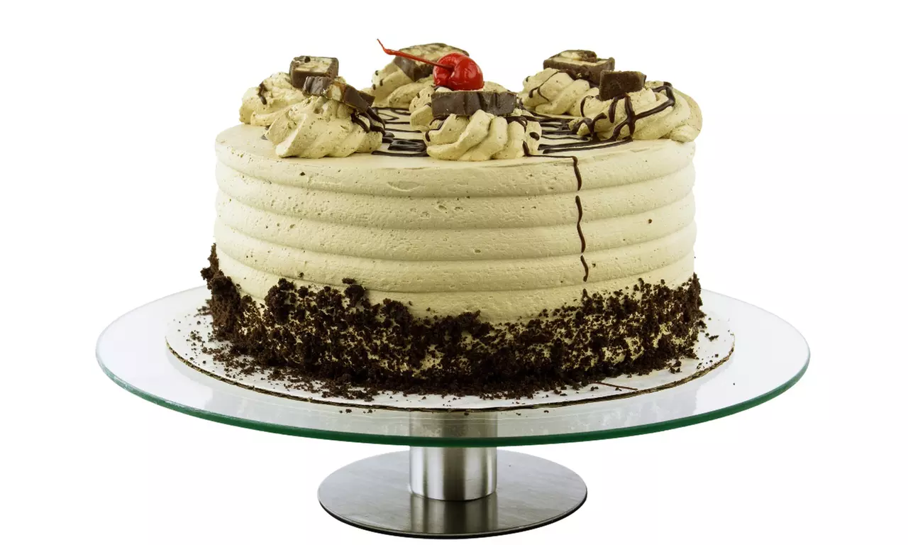 Revolving Glass Cake Stand - Primary Image