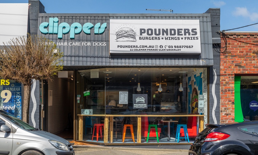 Image 11: Burger, Beer Battered Chips and Drink