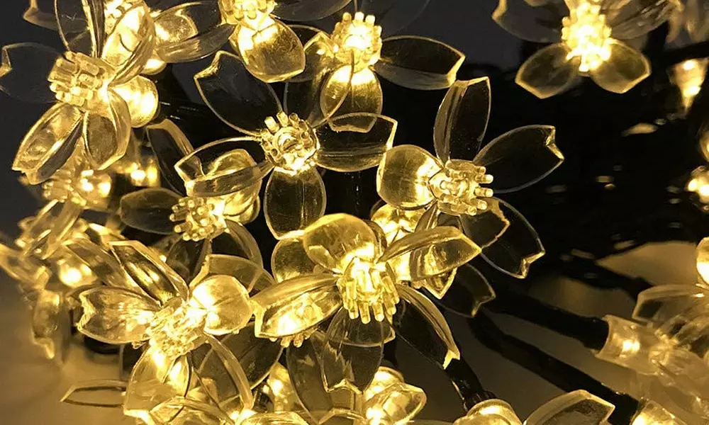 1 o 2 stringhe di luci LED ad energia solare