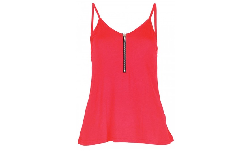 Image 4: Women's Zip-Front Cami Top