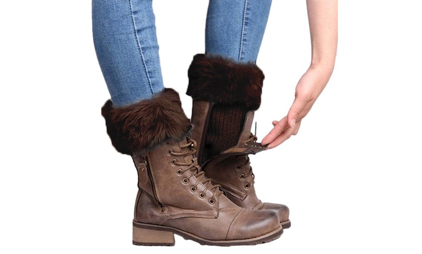 Image 6: Warm Fur Socks for Boots