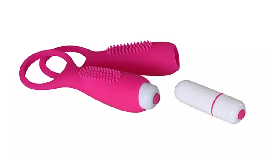 Image 5: Men's Vibrating Penis Rabbit Ring