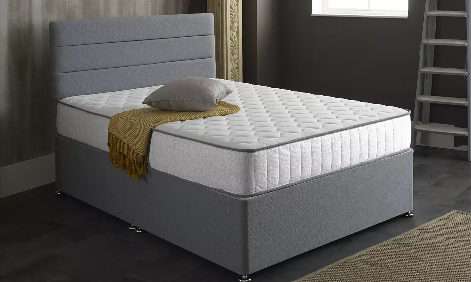 White Castle Max Support Memory Sprung Quilted Mattress - Primary Image
