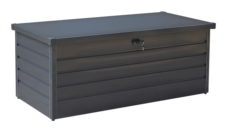 Image 7: 600L Metal Lockable Waterproof Garden Storage Box