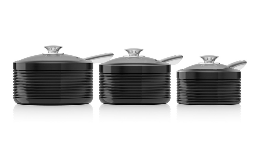 Image 4: Tower Linear 3-Piece Saucepan Set