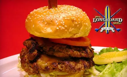$10 for $25 Worth of Fare and Drinks at RT's Longboard Grill - Primary Image