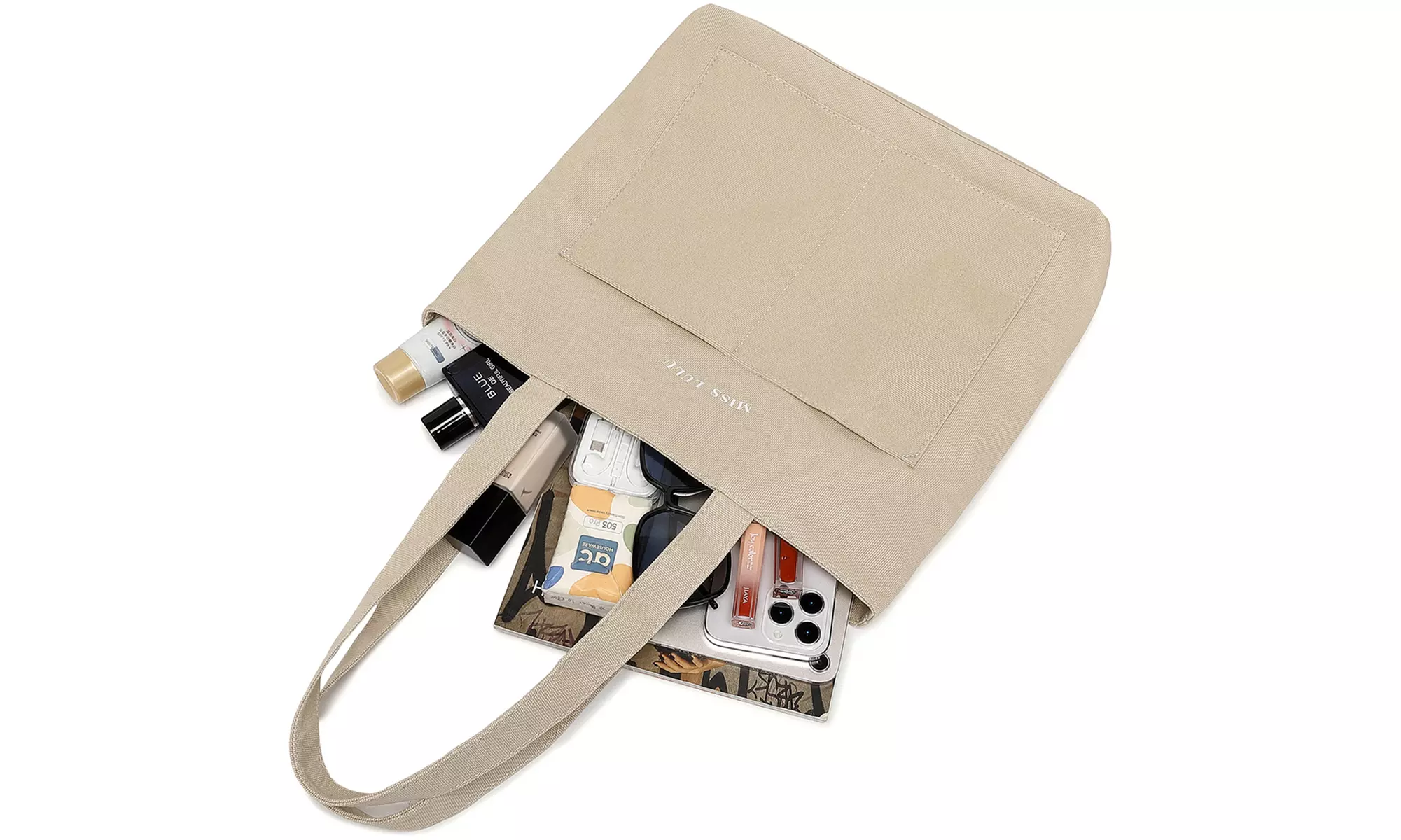 Daily Use Canvas Shoulder Bag Lage Capacity Shopping Bag Casual Bag