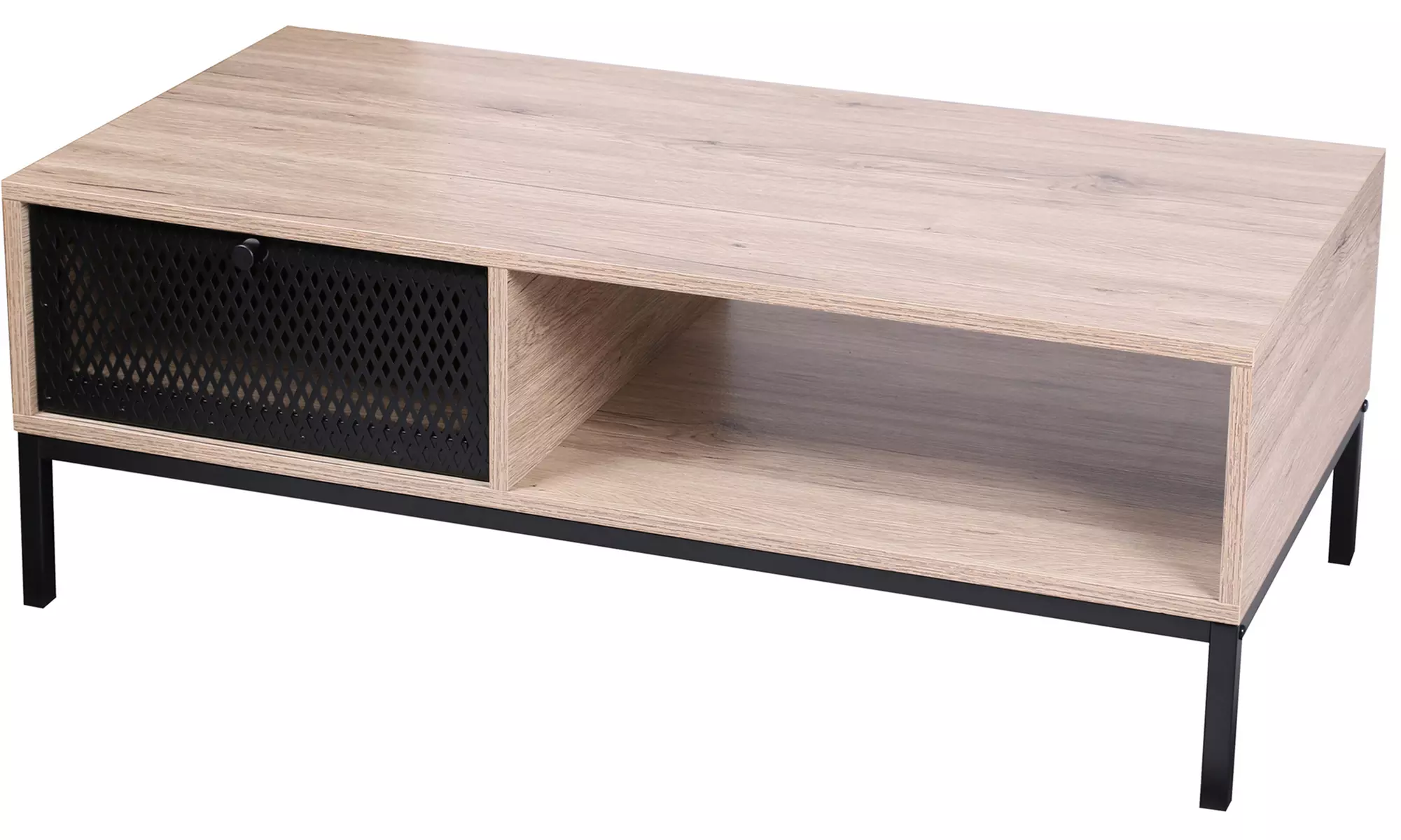 Table basse en bois clair avec grillage en métal de la marque No name, livraison offerte - Image 2