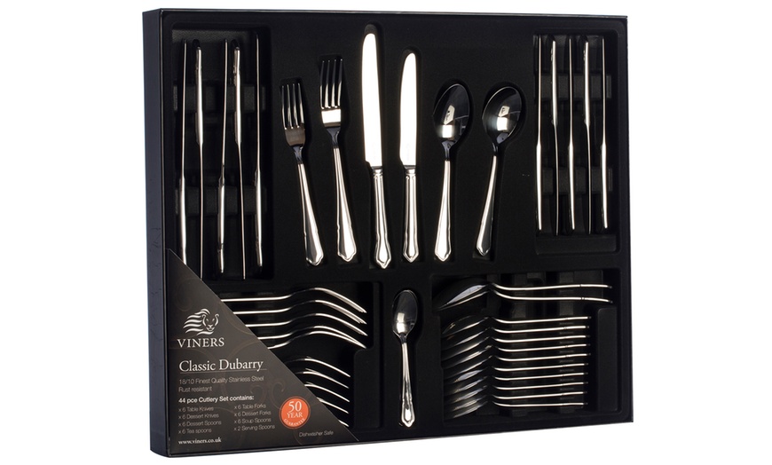 Image 1: Viners 44-Piece Cutlery Set