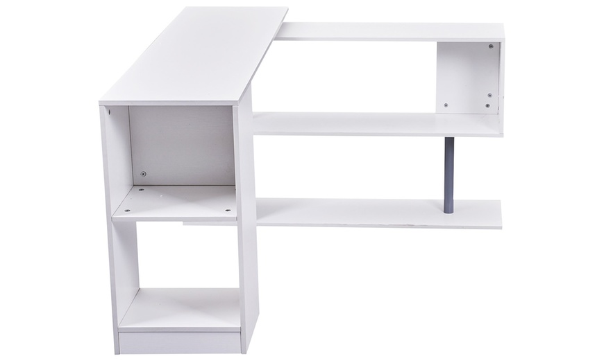 Image 8: HomCom Rotating Desk