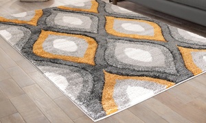 Modern Curved Design Soft Rug