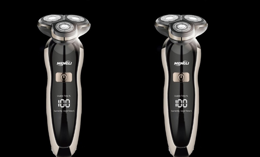 Image 6: One or Two Wet and Dry Wireless Electric Shavers in Blue and Silver