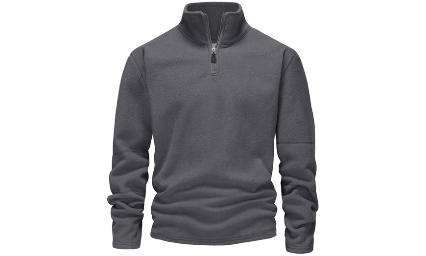 Image 7: Blu Apparel Men's 1/4 Zip Fleece Jumper