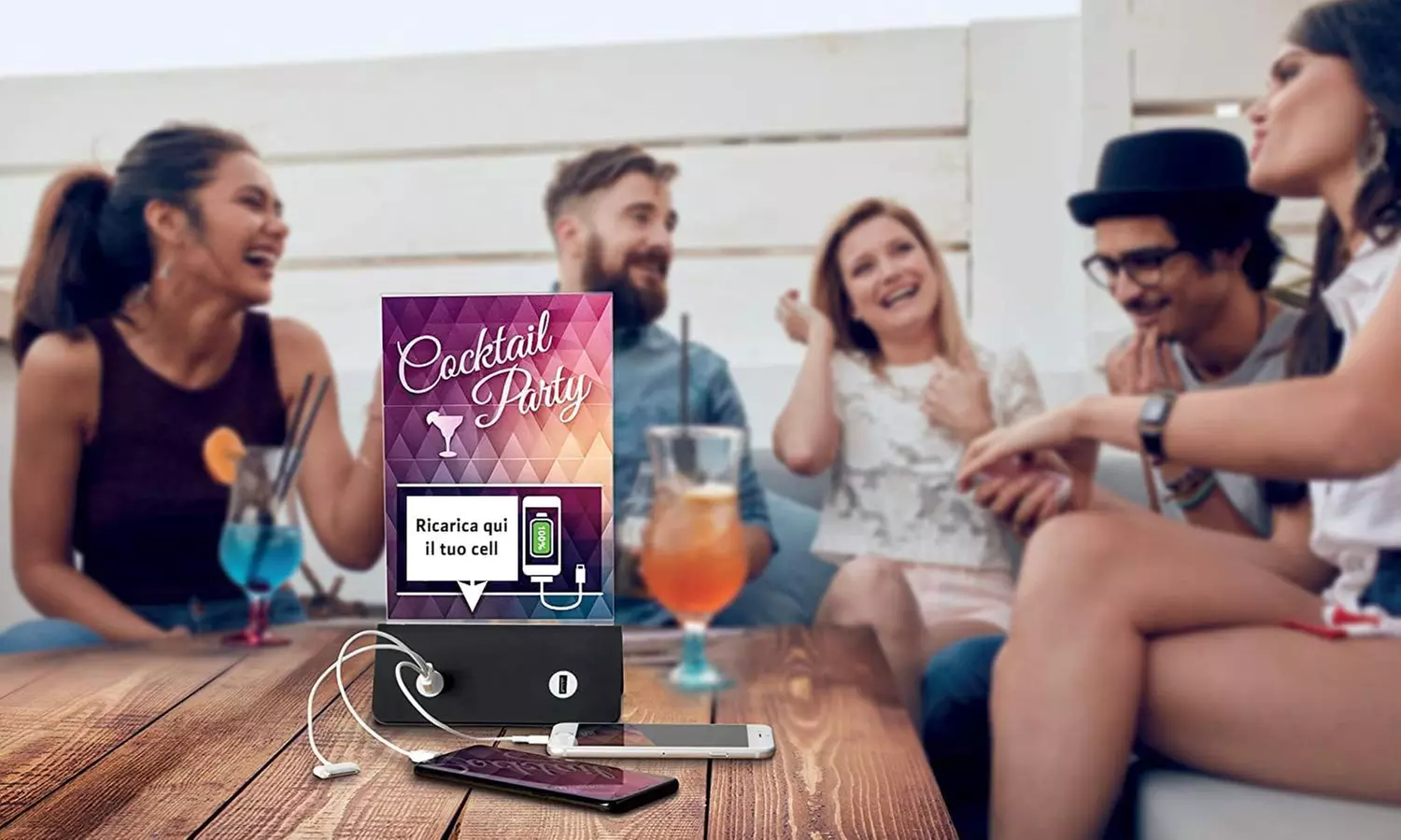 Porta Menu Innovativo con Power Bank 10.000 mAh Integrato