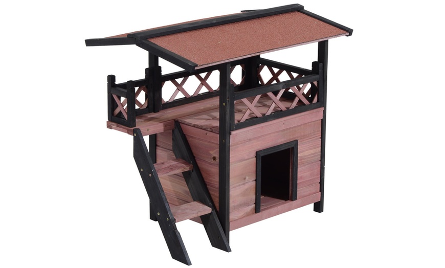 Image 12: PawHut Pet Outdoor Wooden House