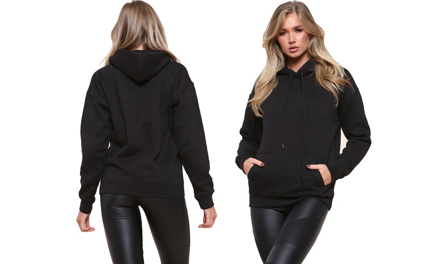 Women's Long Fleece Lined Hooded Sweatshirt | Groupon