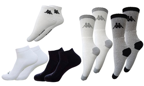 Set di 6 o 12 paia di calzini da uomo Kappa, disponibili in vari modelli e taglie