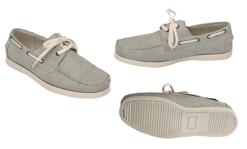 Image 6: Men's Denim Boat Shoes