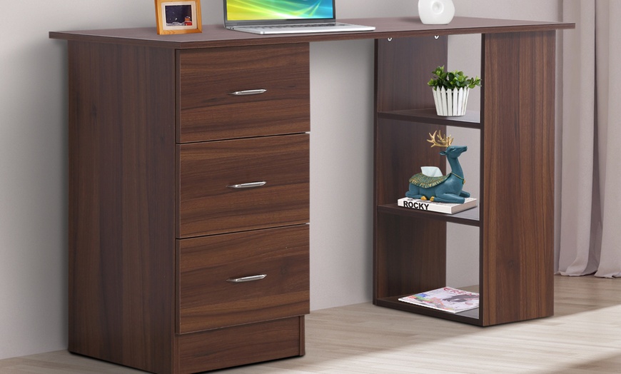 HomCom Storage Computer Desk | Groupon