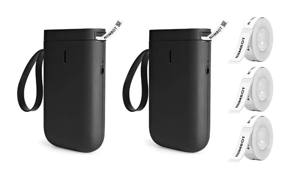 Imprimante d'étiquettes thermiques portable avec rouleau d'étiquettes