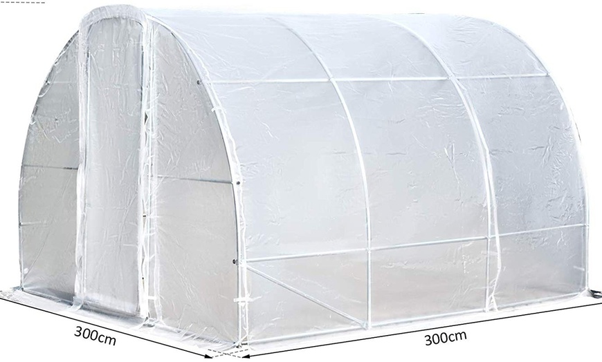 Image 8: Outsunny Walk-In Tunnel Greenhouse