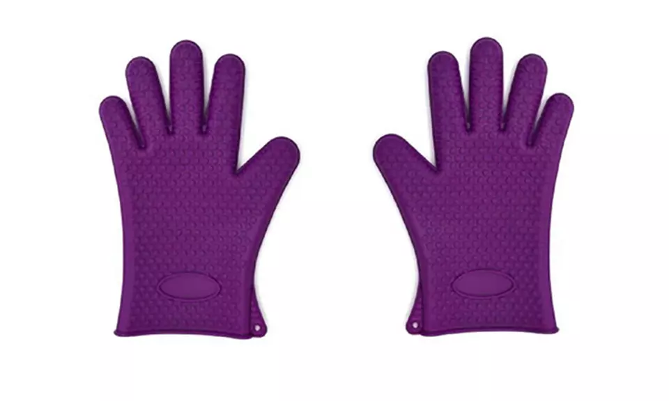 Heat-Resistant Silicone Grilling Glove (1- or 2-Pack) - Second Medium