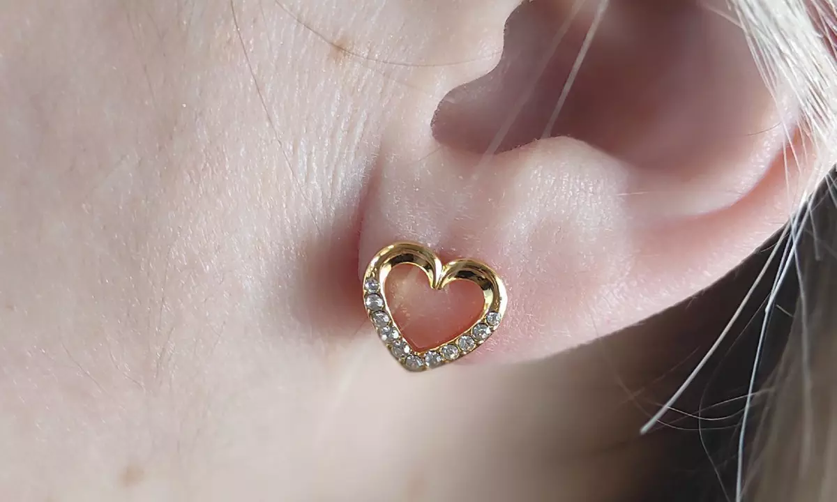 1, 2 of 3 paar oorbellen in hart-vorm