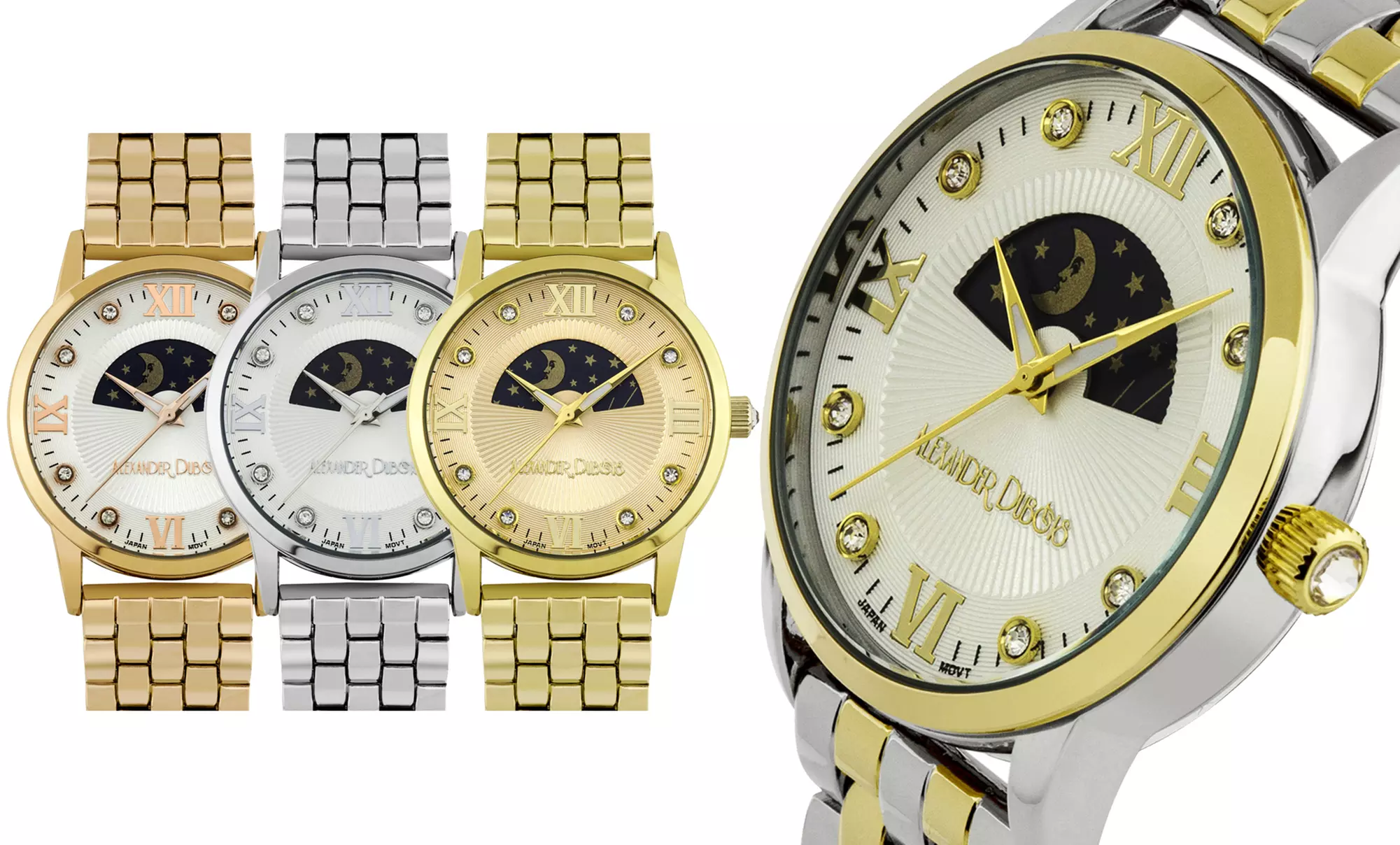 Alexander Dubois Lumieres Ladies Watch with AM/PM Indicator - Primary Image
