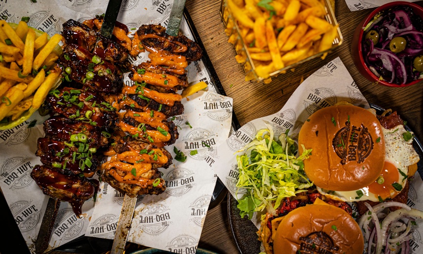 Image 18: Choice of Burger Chips and Drink for One, Two or Four at Bbq Hut