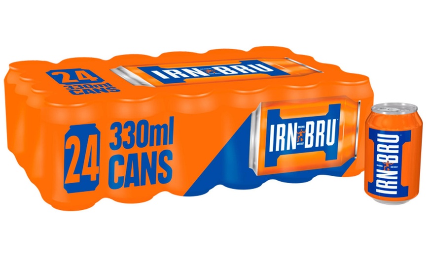 Image 1: 24 Cans of IRN-BRU Soft Drink