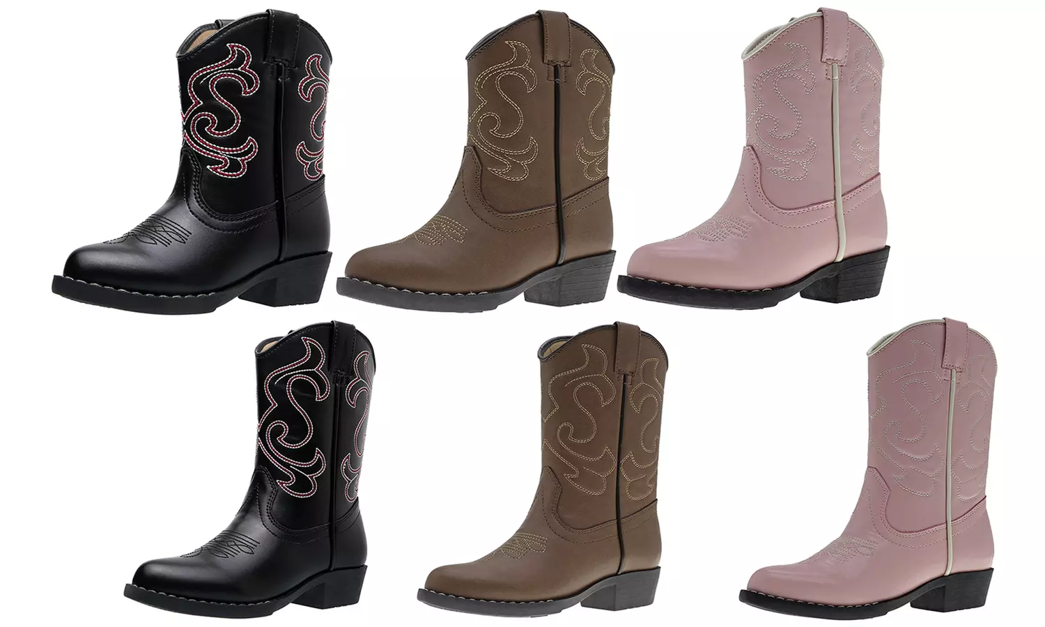 Canyon Trails Kids' Cowboy Pointed Toe Western Rodeo Boots - Primary Image