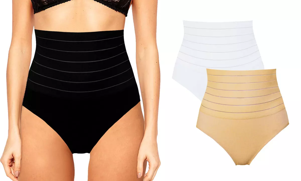 Pack de 3 culottes taille haute gainante et invisible - Primary Image