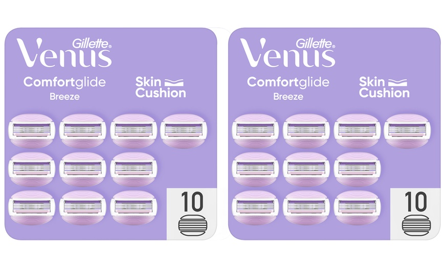 Image 1: Gillette Venus Comfort Glide Breeze Razor Blades; Pack of 20