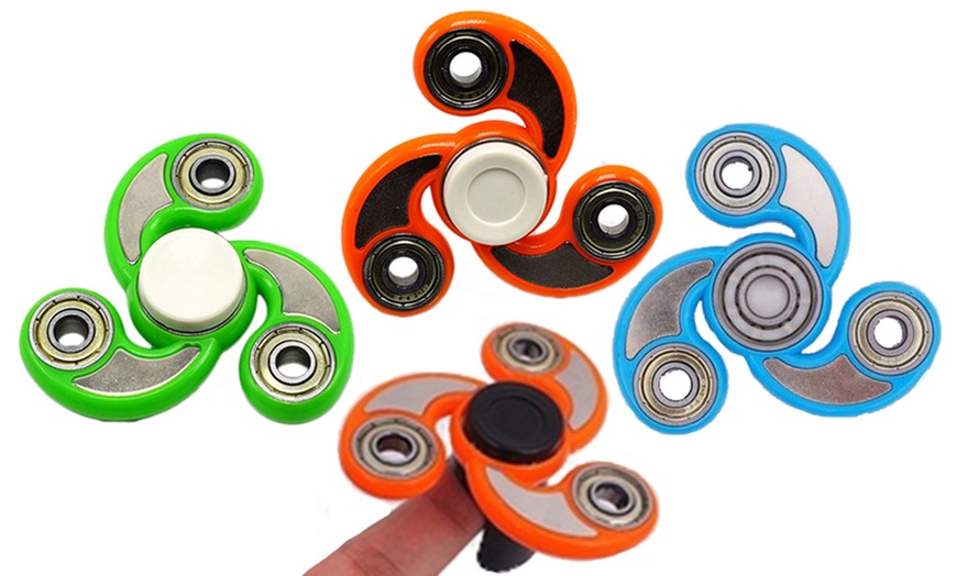 Image 1: Fidget Spinner im Flammen-Design