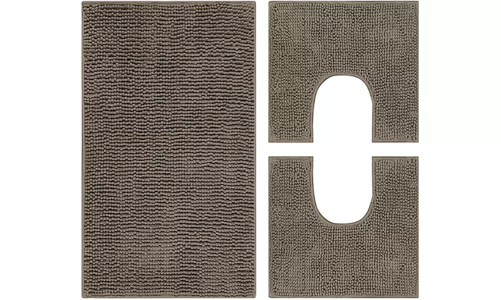 Set 3 pezzi tappeto da bagno