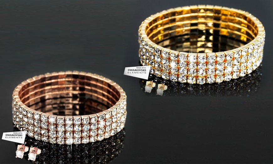 Image 7: Bracelet and Earrings Set with Crystals from Swarovski®