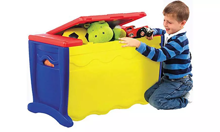 Image 1: Crayola Draw 'n Store Toy Box