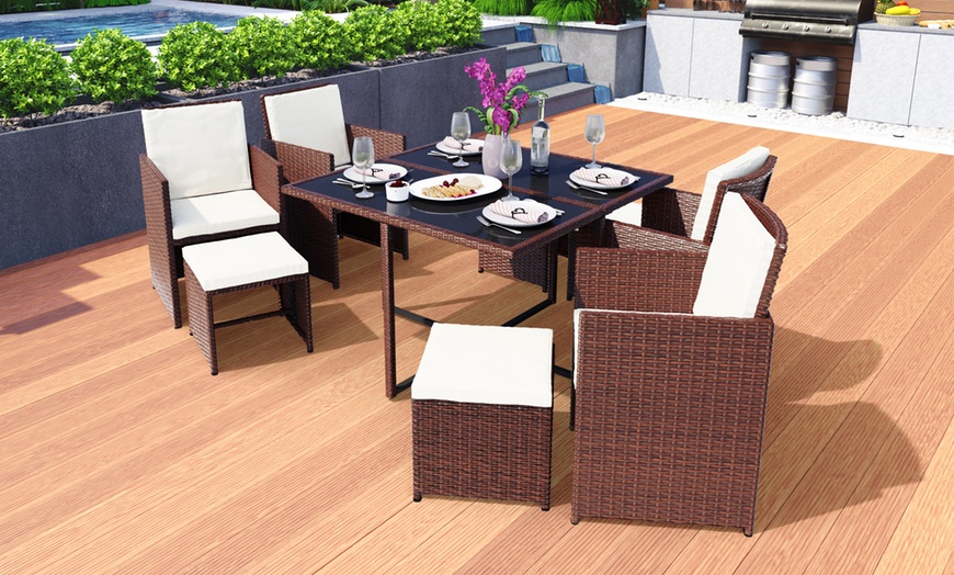 Image 18: Rattan Dining Cube Sets