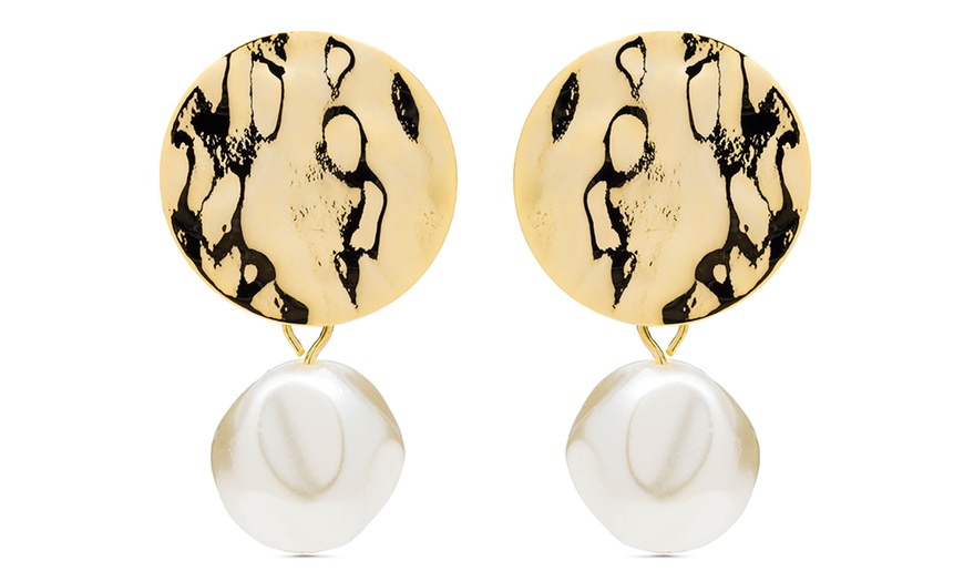 Image 1: Boucles d'oreilles "Anndas" en or jaune 18 carats Luxenter