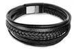 Men's Leather Bracelet with Magnetic Clasp by Akor - Second Medium