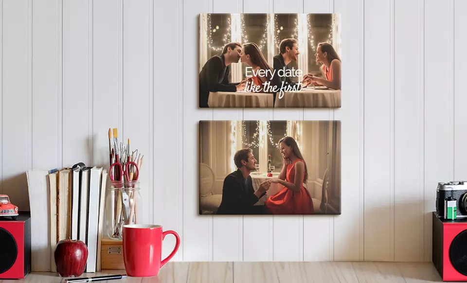 One 16x12", 20x16", or 36x24" Custom Canvas Print with Custom Text from CanvasOnSale (Up to 90% Off)  - Primary Image