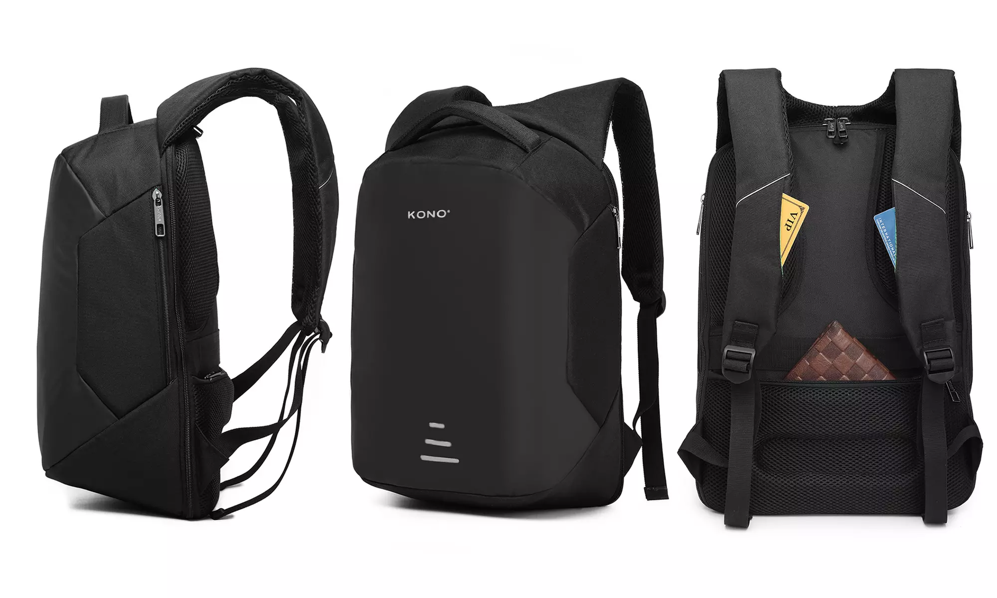 Clearance KONO 20L Reflective Travel Backpack Daily Using With USB Port